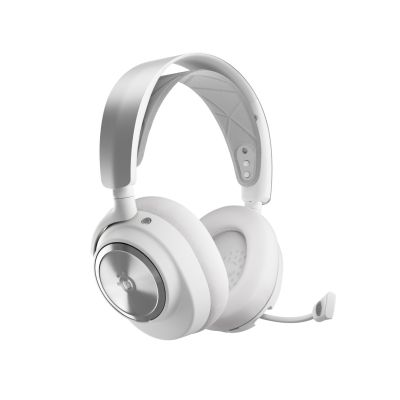 Steelseries Arctis Nova Pro Wireless Wired & Wireless Bluetooth Headband Gaming Headset Silver, White