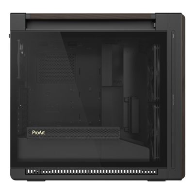 35. ASUS ProArt PA602 Wood Edition Modern Black - Tempered Glass Panel Midi Tower Black, Wood
