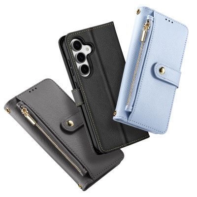 11. Dux Ducis Lawa Leather Case for Samsung Galaxy S25+ with Detachable Magnetic Wallet - Blue