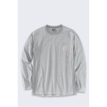 Carhartt Midweight L/S Pocket T-Shirt - Heather Grey Size: M