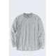 Carhartt Midweight L/S Pocket T-Shirt - Heather Grey Size: M