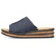 12. Comfortable Rieker W RKR670 navy blue flip-flops