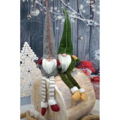 10. DECORATIVE gnome dwarf 30+15cm gray