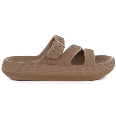 2. Women's sports flip-flops with a thick sole for the pool, brown Big Star TT274A041