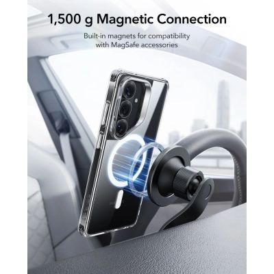 6. ESR Classic Hybrid Kickstand MagSafe Case for Samsung Galaxy S26 - Transparent