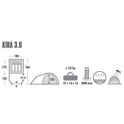 2. High Peak Kira 3 Tent 10370