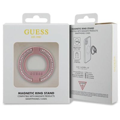 4. Guess MagSafe Ring stand GUMRSALDGP pink/pink Rhinestone