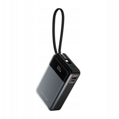 2. Vention 20000mAh 65W Power Bank with Built-in USB-C Cable