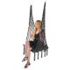 3. OPENWORK HAMMOCK HANGING CHAIR STORK'S NEST 60x60x115CM WITH PILLOW DARK GREY