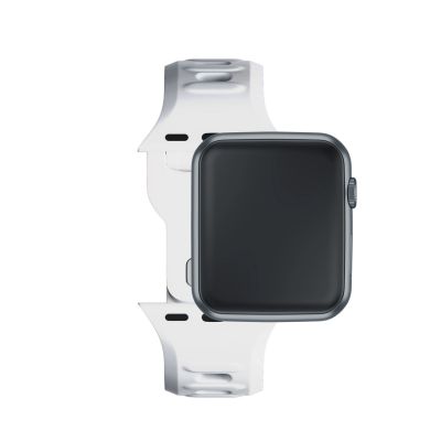 8. 3mk Silicone Watch Strap for Apple Watch 38 / 40 / 41 mm - white