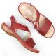 8. Rieker W RKR685 comfortable leather sandals red
