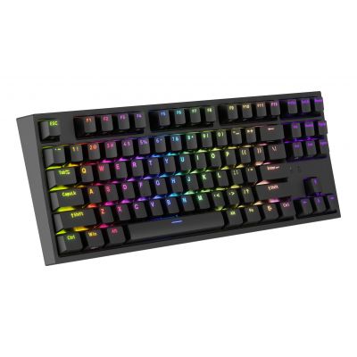 8. GENESIS THOR 404 TKL US GAMING KEYBOARD RGB BACKLIGHT MECHANICAL BLACK KAILH BOX BROWN