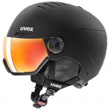 Unisex Uvex Wanted Visor Ski Helmet with Active Ventilation System, Black (56/6/262/10)