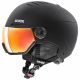 Unisex Uvex Wanted Visor Ski Helmet with Active Ventilation System, Black (56/6/262/10)