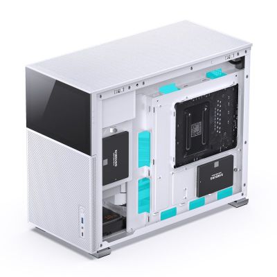 19. Jonsbo D31 MESH Screen Micro-ATX Case, Tempered Glass - White