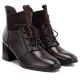 9. Women's insulated high-heeled ankle boots, brown, Vinceza 58670