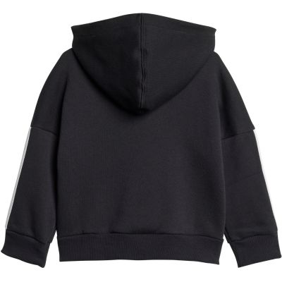 10. adidas Essentials Joggers 3 Stripes Fleece Hoodie Tracksuit for Kids Black JD6484