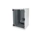 2. 10" network kit: 9U wall-mounted cabinet, shelf, power strip, 8-port switch, Cat.6 panel, gray