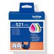 7. Brother LC521VAL ink cartridge 4 pcs. Original Black, Cyan, Magenta, Yellow