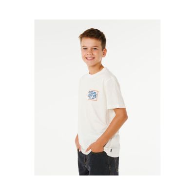 2. RIP CURL Pacific Rinse Sunrise Tee-Boy White