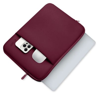 5. Tech-Protect Neoprene 14" Laptop Case - Burgundy
