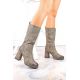 2. Jezzi W JEZ416B khaki insulated ankle boots with elastic band