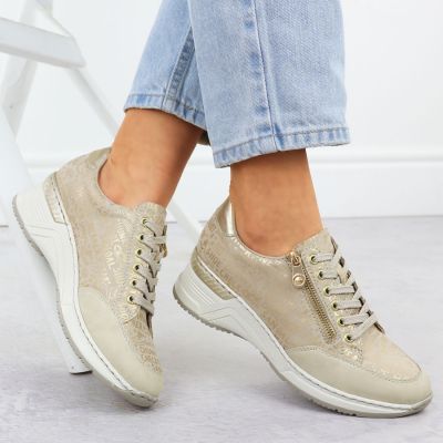 21. Rieker W N4316 RKR760 wedge sneakers