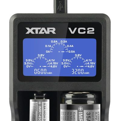 4. XTAR CHARGER FOR CYLINDRICAL LI-ION VC2 BATTERIES