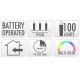 6. BATTERY-OPERATED WIRE LAMPS GARLAND 100 LED MULTICOLOR TIMER