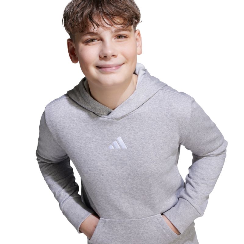 14. adidas Essentials Hoodie for kids gray JV9995