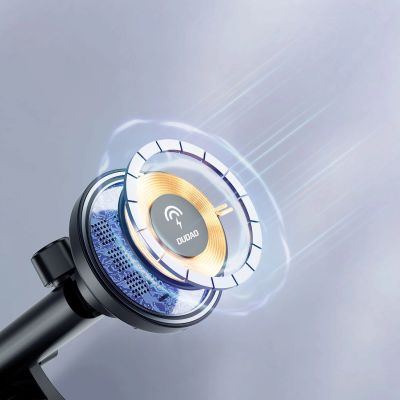 5. Magnetic holder with MagSafe inductive charger for cockpit/air vent 15W Dudao F12MAX+ - black