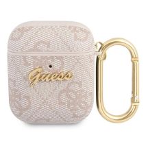 Guess 4G Script Metal Collection Case for AirPods 1 / 2 - Pink