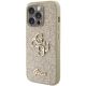 2. Guess Glitter Script Big 4G iPhone 15 Pro Case - Gold