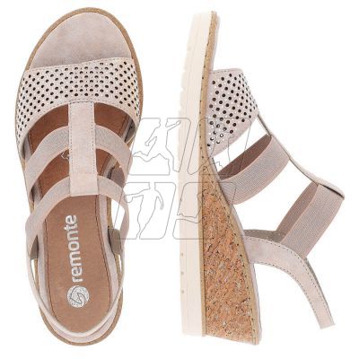 15. Comfortable wedge sandals Remonte W RKR667, pink gold