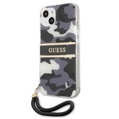 2. Guess GUHCP13SKCABBK iPhone 13 mini 5.4" black/black hardcase Camo Strap Collection