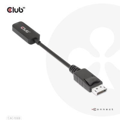 6. CLUB3D CAC-1088 Cable Adapter 0.21m DisplayPort HDMI Black