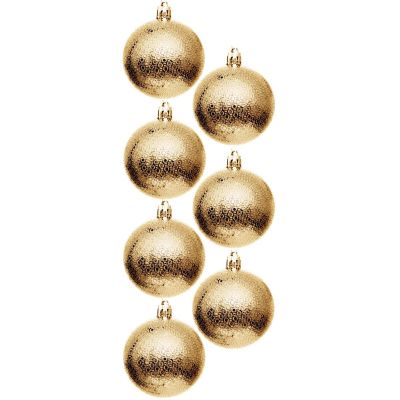 15. DECORATIVE PLASTIC BALL 6CM SET 35 GOLD