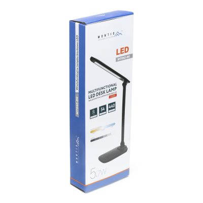 3. MONTIS MT042-BK BLACK LED DESK LAMP 230V + USB