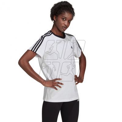 3. Adidas Essentials 3-Stripes Tee W H10201