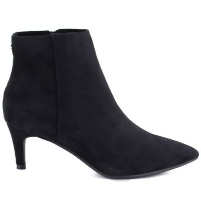 2. Women's insulated ankle boots with a low heel, suede, black, Sergio Leone BT-65