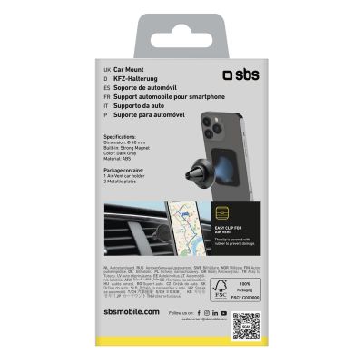 2. SBS TESUPMAGMCLIP smartphone holder magnetic, for air vent - black