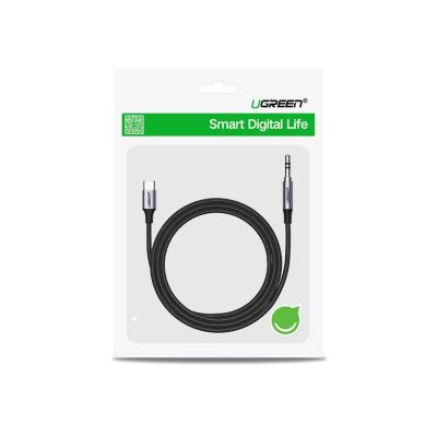5. Ugreen AUX stereo audio cable 3.5 mm mini jack - USB Type C for tablet phone 1m black (CM450 20192)