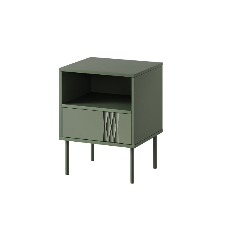 TRESSE bedside table 2 pcs 44x40x53 matt green