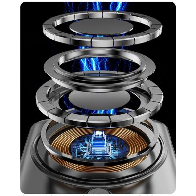 3. Dudao K29 10000mAh PD 20W MagSafe Power Bank with Metal Case, Stand and Built-in USB-C/ Lightning Cables - Gray