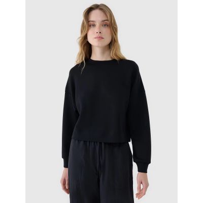 4. Women's sweatshirt with open zipper and modal 4F 4FWSS25TSWSF1576-20S