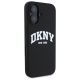 4. DKNY Silicone White Printed Logo MagSafe iPhone 16 Case - Black