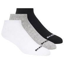 Skechers 3pk Unisex Non Terry No Show S114041-107 White 39-42