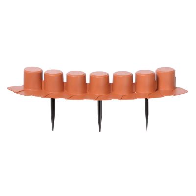 9. GARDEN PALISADE LAWN EDGE 405CM IPAL 7 TERRACOTTA