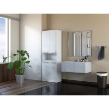 NEL BATHROOM COLUMN WHITE HALF 2 DOOR BASKETS K SET