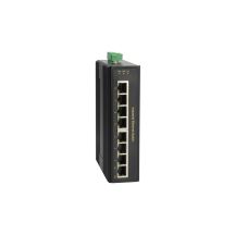LevelOne Industrial GB PoE+ Switch 8-Port IP30 DIN 200W 1Gbps